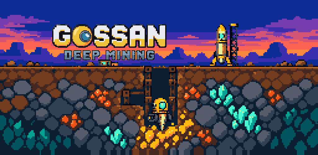 Gossan: Deep Mining – a mining robot drilling down through layered rock
